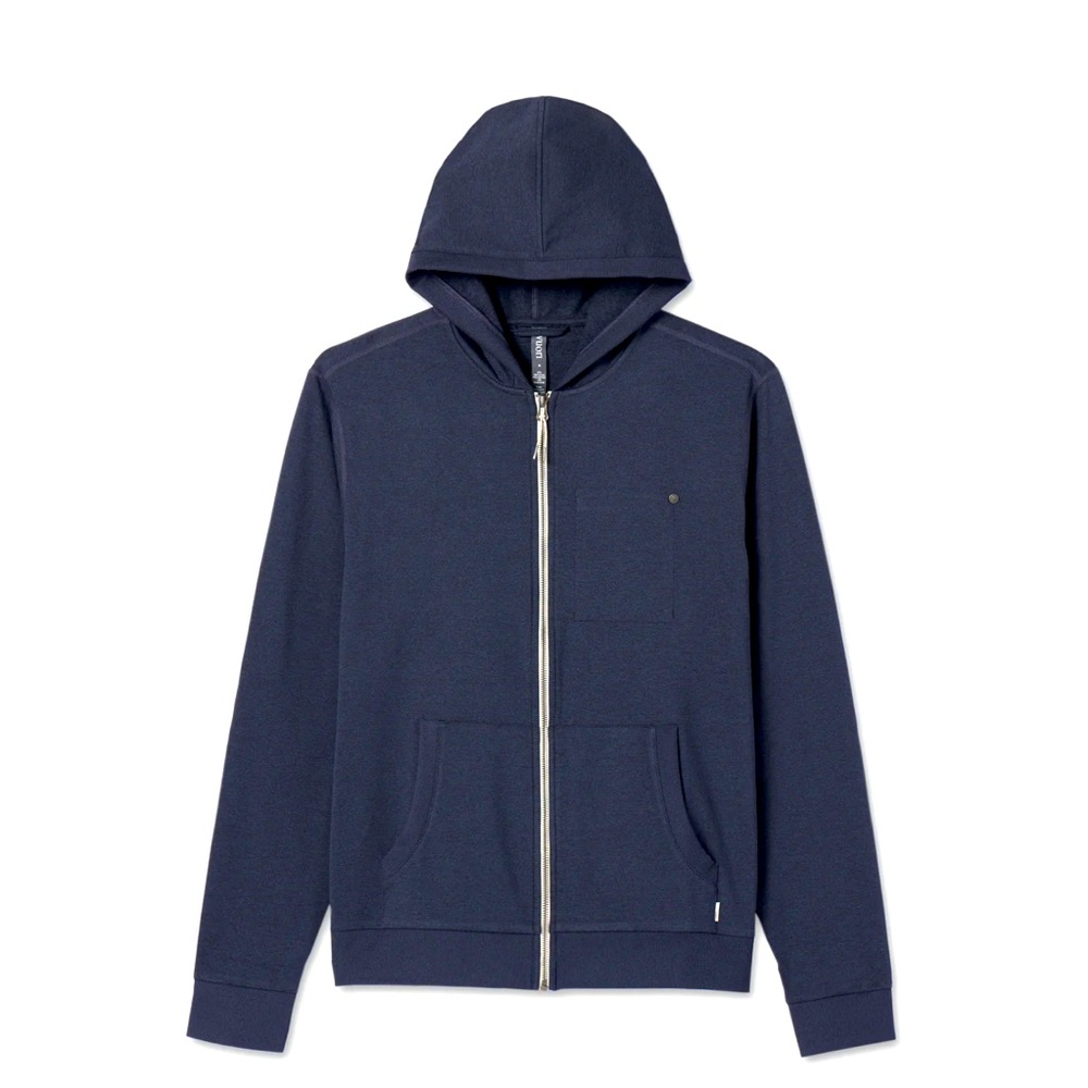 Vuori Coronado Full Zip Hoodie- Midnight Heather- L - NWT